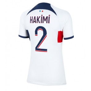 Paris Saint-Germain Achraf Hakimi #2 Udebanetrøje Dame 2023-24 Kort ærmer